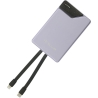 Tellur Power Bank 10000mAh, USB-C + Lightning cables built-in  purple