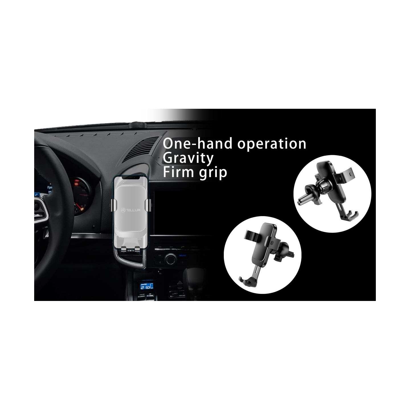 Tellur Gravity CMH20 Car Phone Holder Black