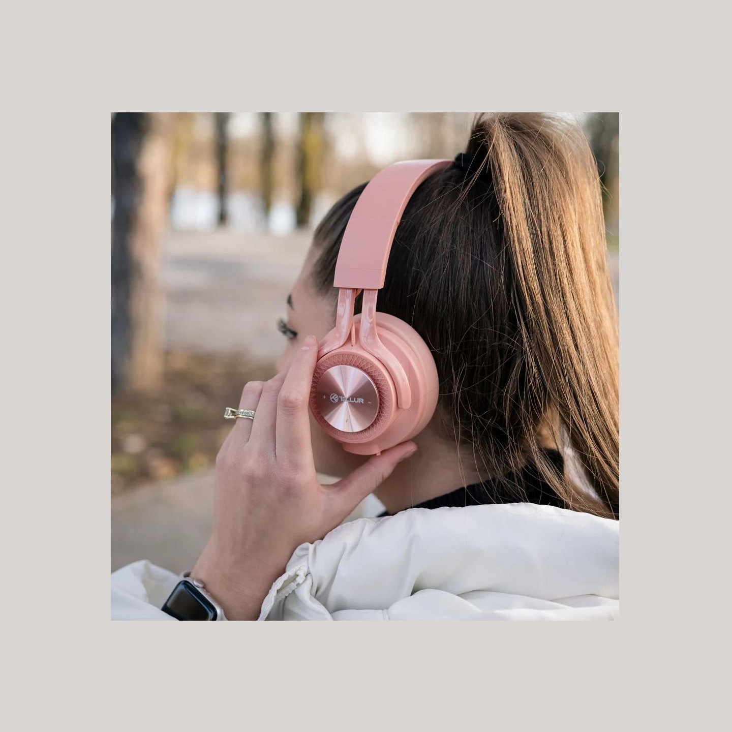 Tellur Feel Bluetooth Over-Ear Headphones Pink