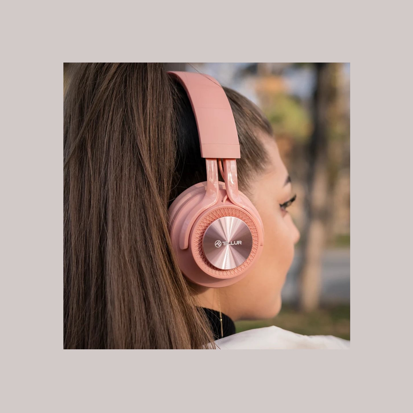 Tellur Feel Bluetooth Over-Ear Headphones Pink
