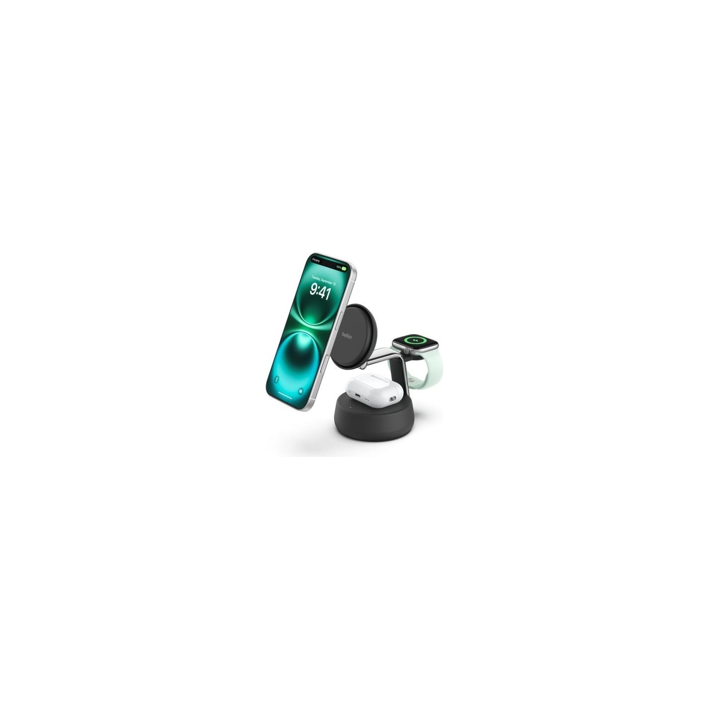Belkin 3-in-1 Wireless magnetic charger Qi2 25W charcoal