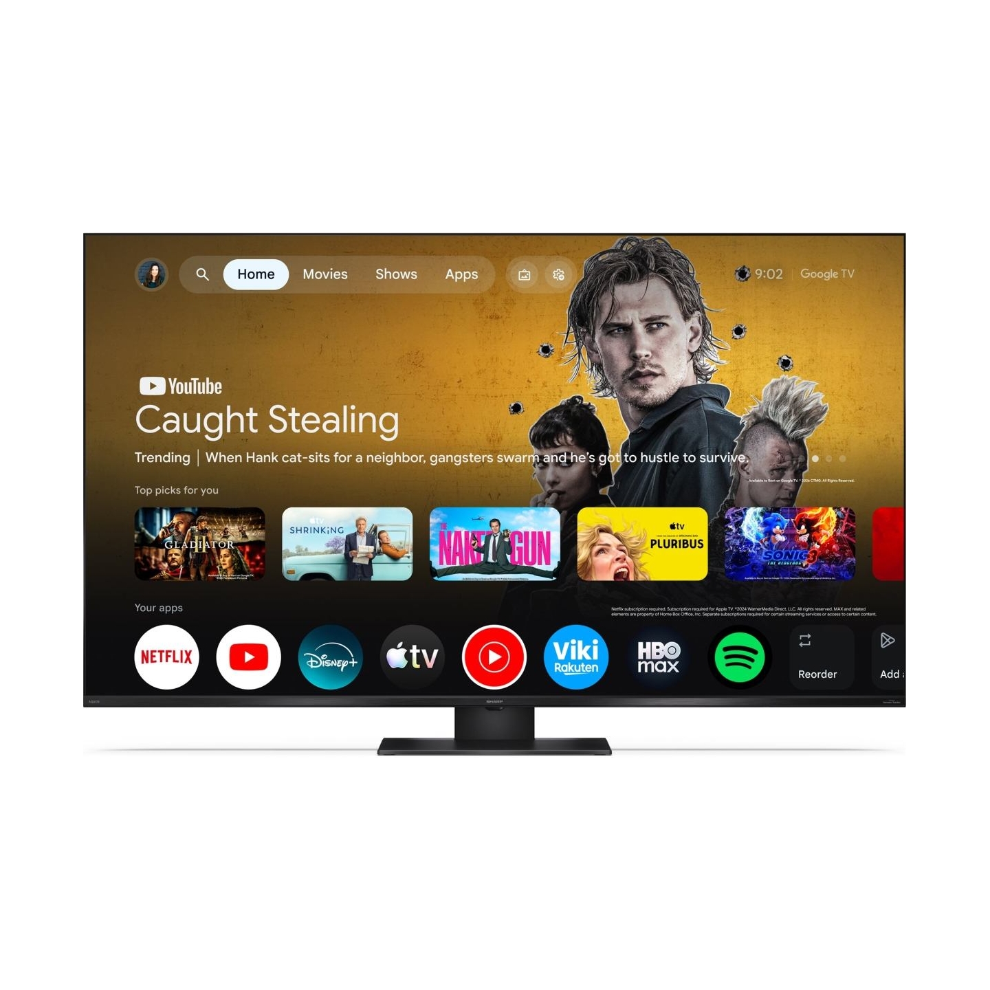 Sharp 65JT8265E 65" (164cm) 4K Ultra HD QLED MiniLED Google TV | Sharp