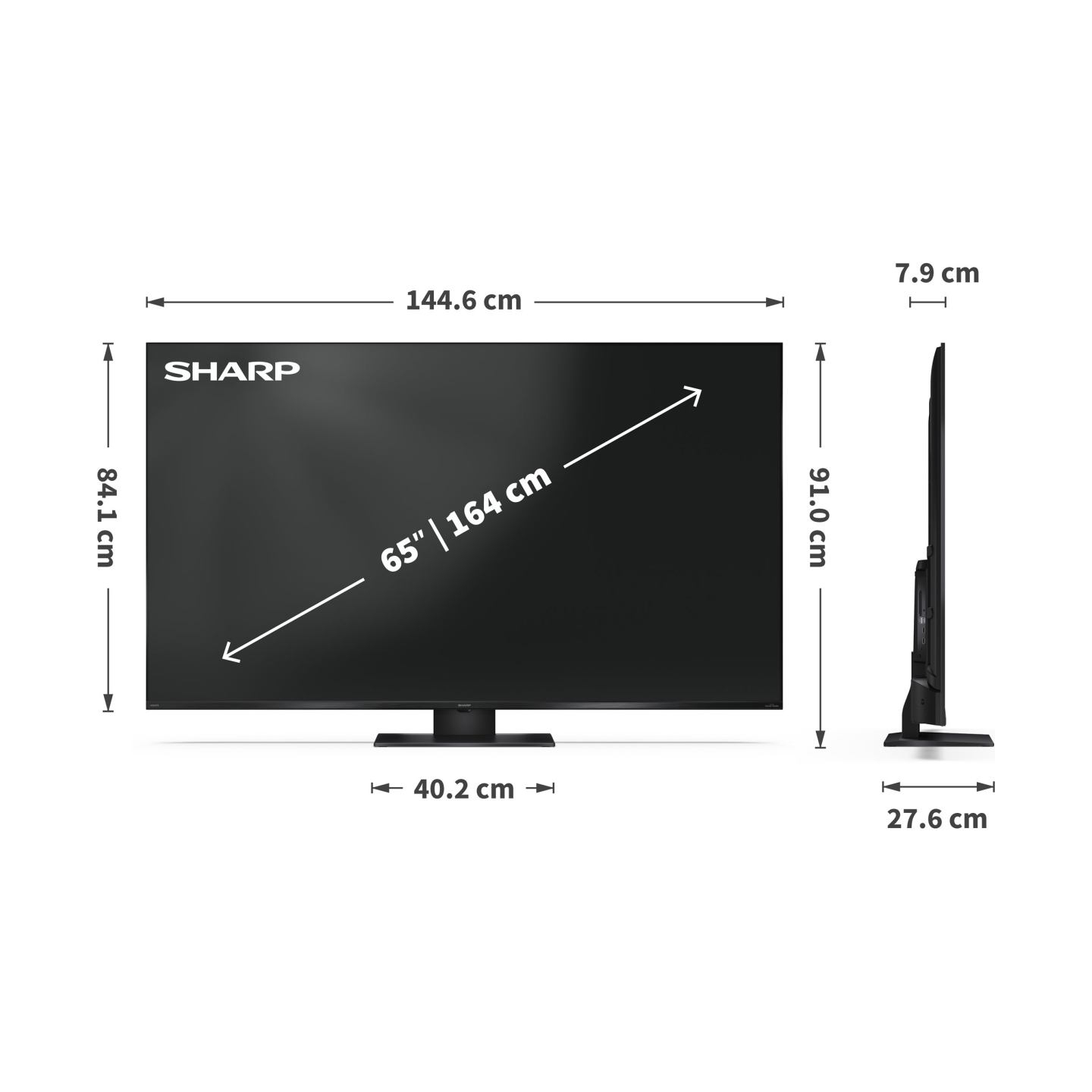 Sharp 65JT8265E 65" (164cm) 4K Ultra HD QLED MiniLED Google TV | Sharp