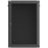 Lanberg Wall-Mounted Rack Cabinet 19 inches 18U 600x450 black Perforated Doors (flat pack)