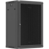 Lanberg Wall-Mounted Rack Cabinet 19 inches 18U 600x450 black Perforated Doors (flat pack)