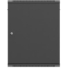 Lanberg Wall-Mounted Rack Cabinet 19 inches 15U 600x600 black metal door (flat pack)