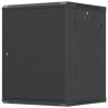Lanberg Wall-Mounted Rack Cabinet 19 inches 15U 600x600 black metal door (flat pack)