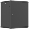 Lanberg Wall-Mounted Rack Cabinet 19 inches 15U 600x600 black metal door (flat pack)