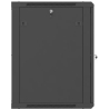 Lanberg Wall-Mounted Rack Cabinet 19 inches 15U 600x600 black metal door (flat pack)