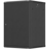 Lanberg Wall-Mounted Rack Cabinet 19 inches 18U 600x600 black metal door (flat pack)