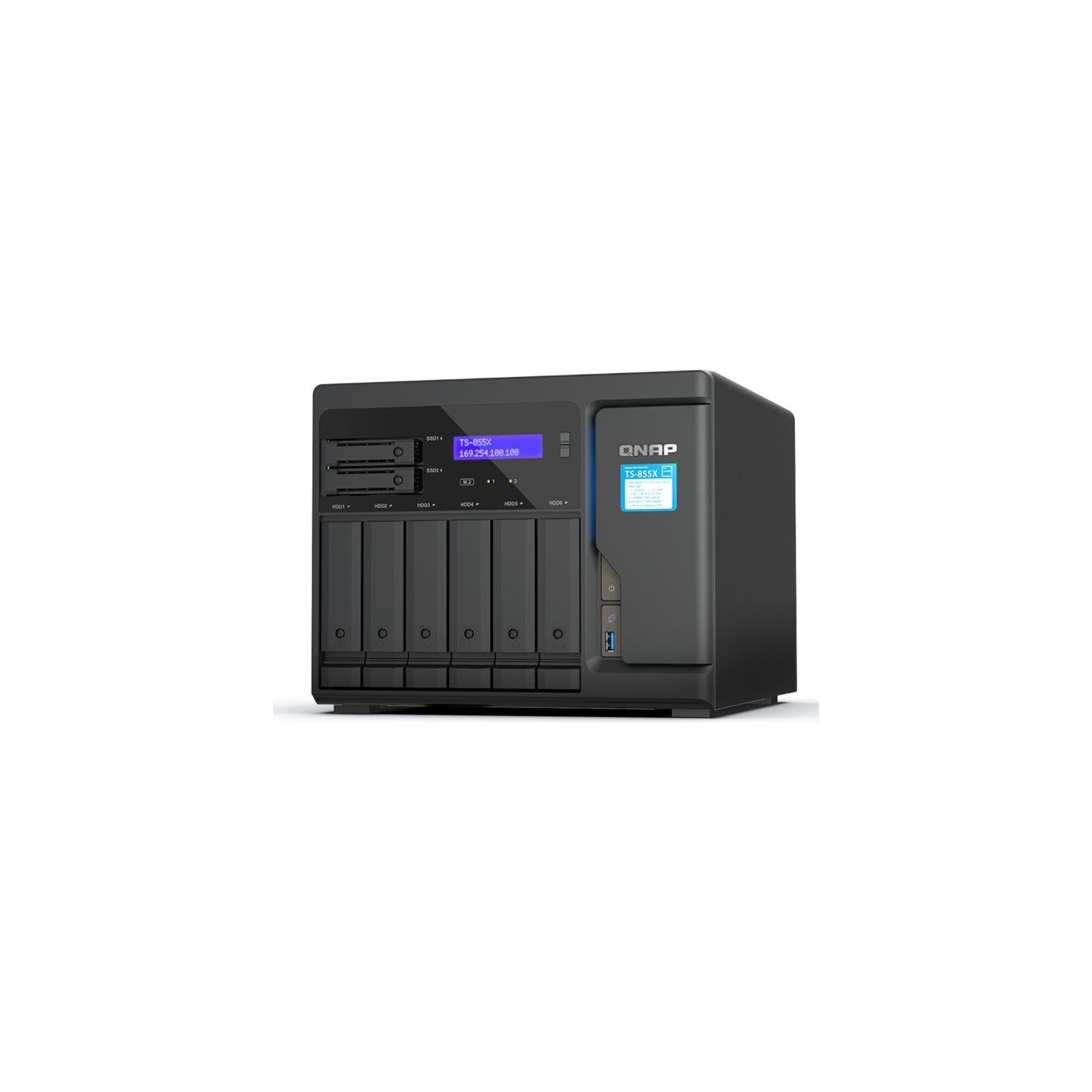 Qnap | 8-Bay desktop NAS | TS-855X-8G | Intel Atom | C5125 8-core | Processor frequency 2.8 GHz | 8 GB