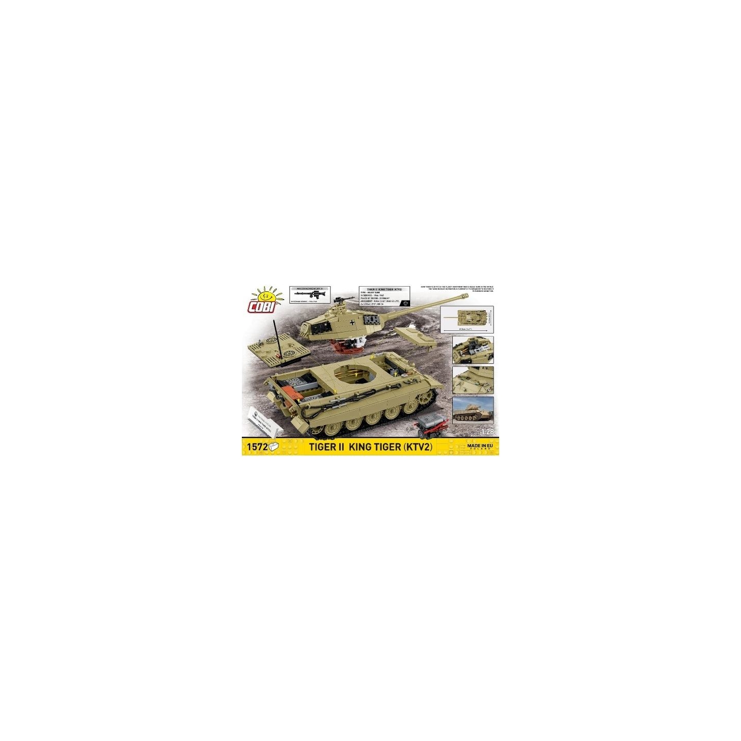 Cobi Klocki Blocks Tiger II King Tiger KTV2 1572 pieces