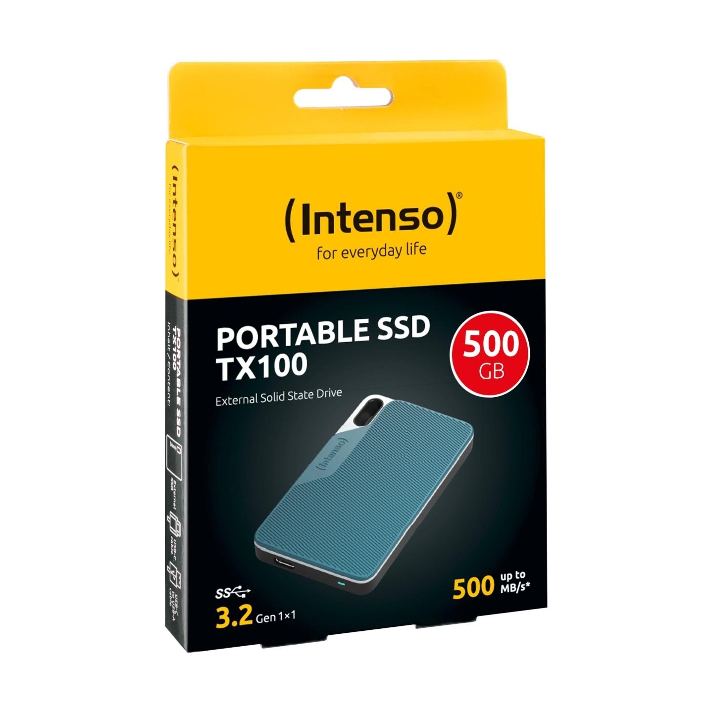 Intenso External SSD|INTENSO|TX100|500GB|USB-C|3826450