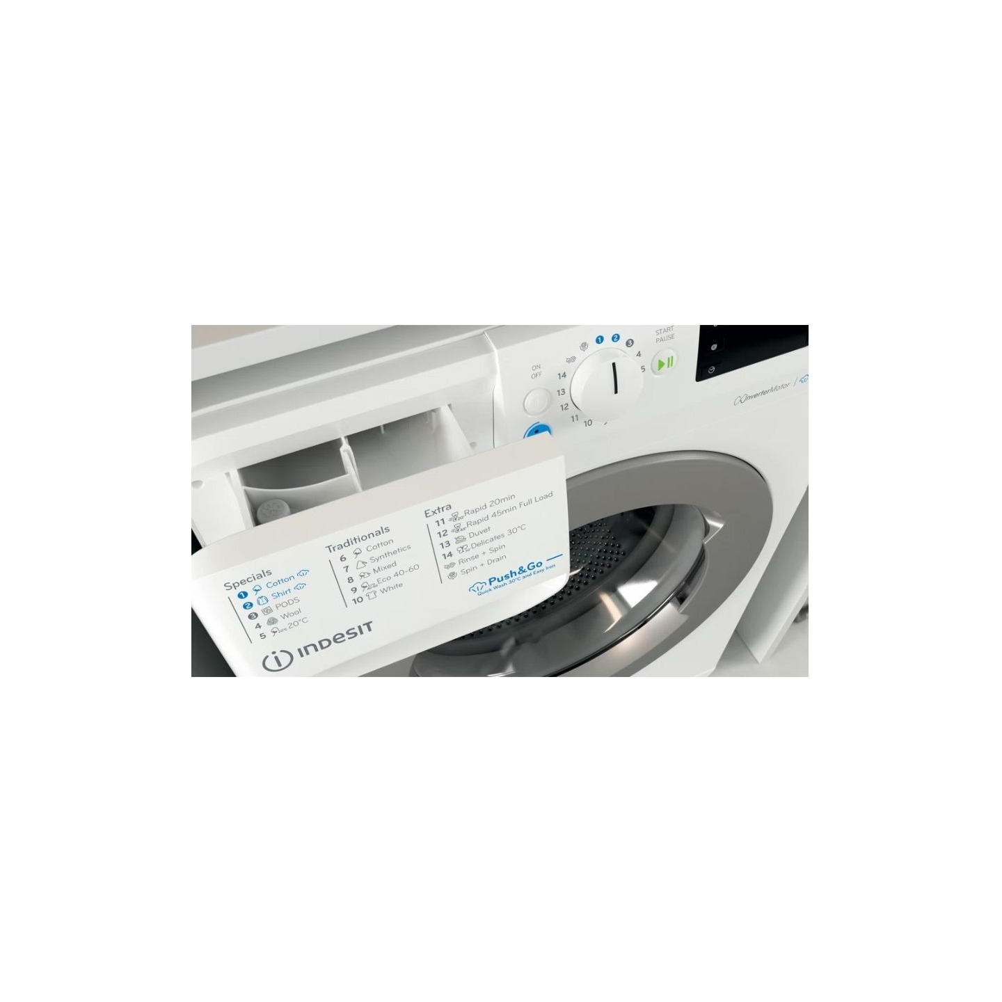 Indesit | Washing Machine | BWE 91496X WSV EE | Energy efficiency class A | Front loading | Washing capacity 9 kg | 1400 RPM | D