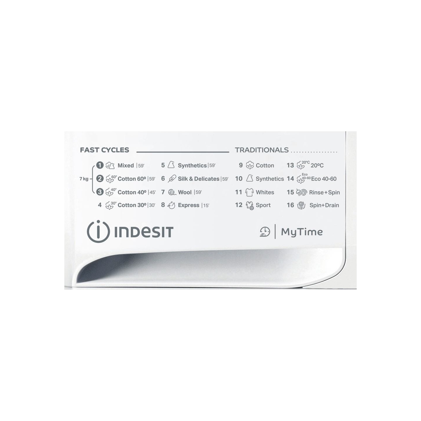 Indesit | Washing machine | MTWE 71252 WK EE | Energy efficiency class E | Front loading | Washing capacity 7 kg | 1200 RPM | De