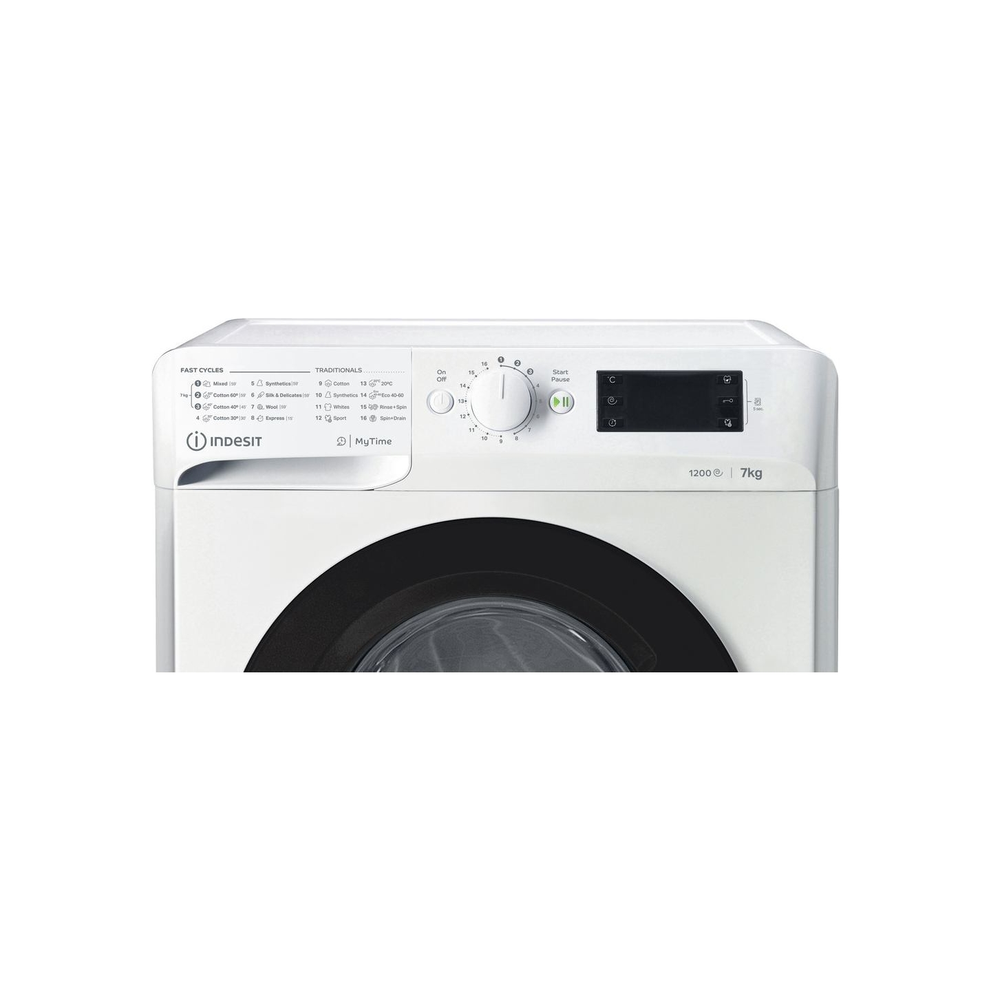 Indesit | Washing machine | MTWE 71252 WK EE | Energy efficiency class E | Front loading | Washing capacity 7 kg | 1200 RPM | De