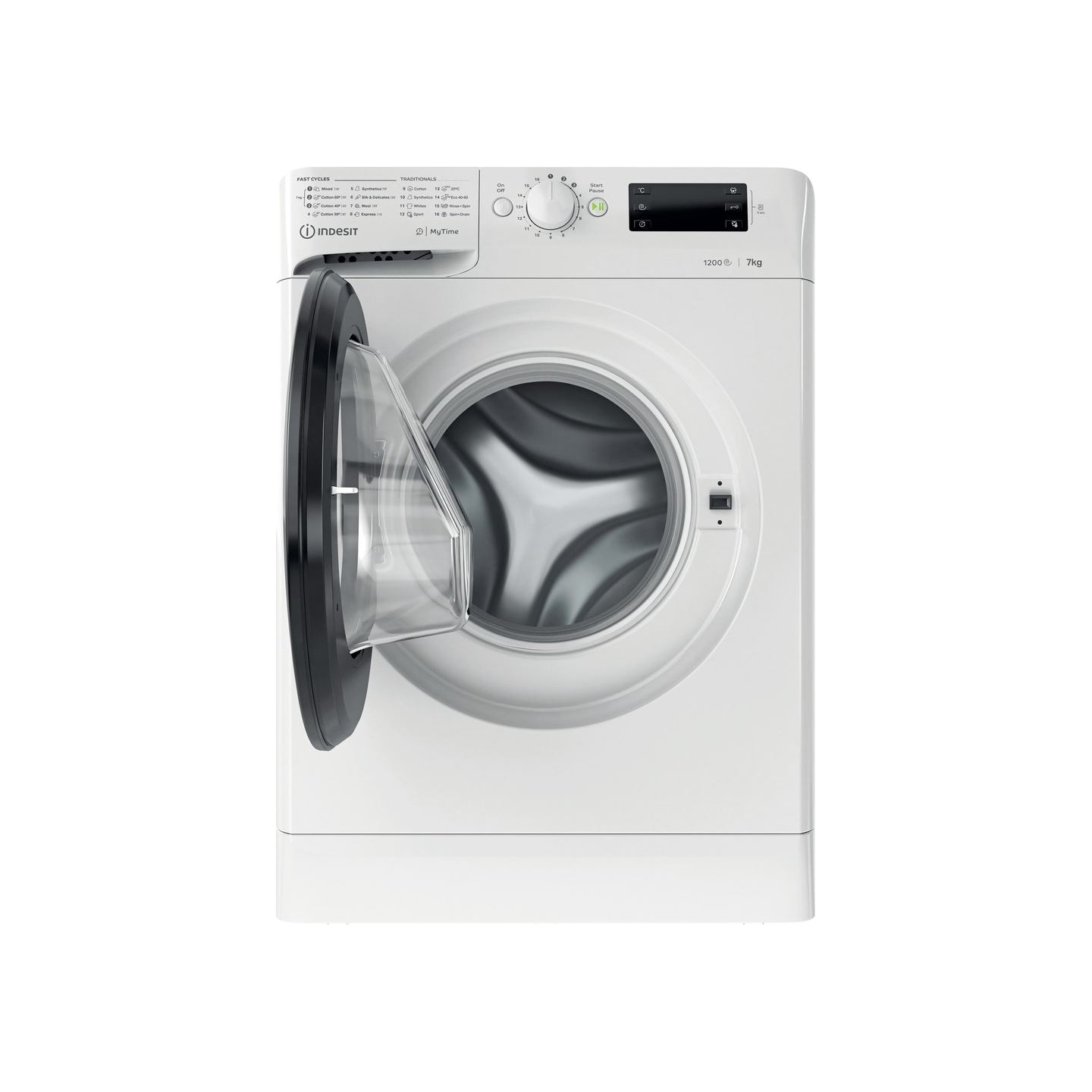 Indesit | Washing machine | MTWE 71252 WK EE | Energy efficiency class E | Front loading | Washing capacity 7 kg | 1200 RPM | De