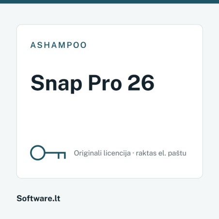 Ashampoo Snap Pro 26 – 1 computer, Perpetual licence