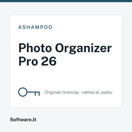 Ashampoo Photo Organizer Pro 26 – 1 datoram, Beztermiņa licence