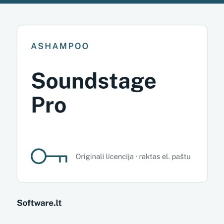 Ashampoo Soundstage Pro – 1 datoram, Beztermiņa licence