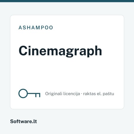 Ashampoo Cinemagraph – 1 computer, Perpetual licence