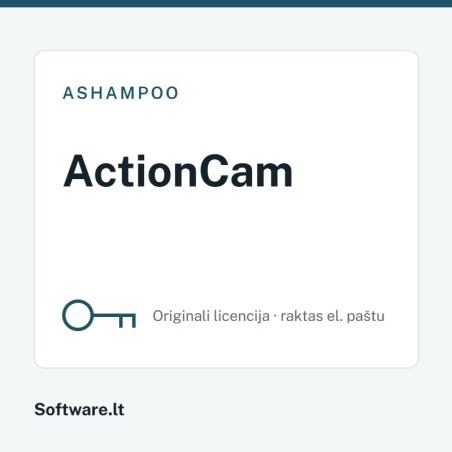 Ashampoo ActionCam – 1 datoram, Beztermiņa licence