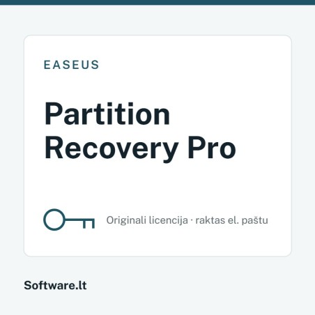 EaseUS Partition Recovery Pro – 1 datoram, Beztermiņa licence