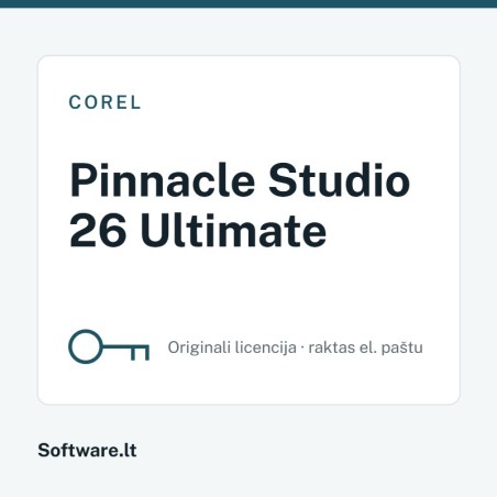 Corel Pinnacle Studio 26 Ultimate – 1 datoram, Beztermiņa licence