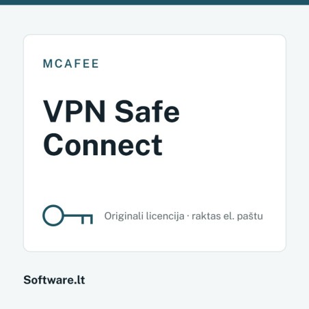McAfee VPN Safe Connect – 5 ierīcēm, 1 gads