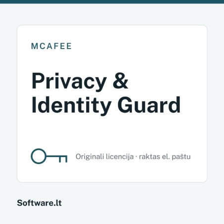 McAfee Privacy & Identity Guard – 1 lietotājam, 1 gads