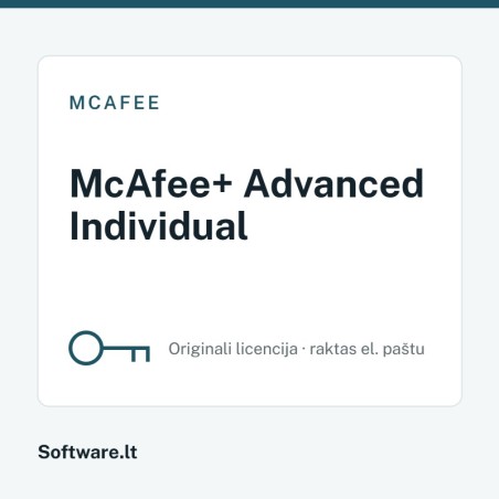 McAfee+ Advanced Individual – 1 lietotājam, 1 gads