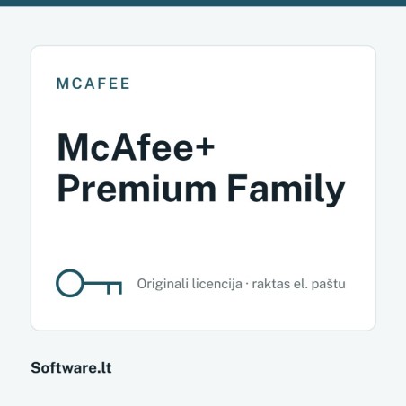 McAfee+ Premium Family – 6 lietotājiem, 1 gads