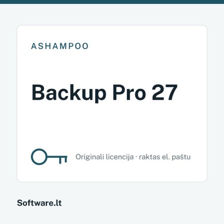 Ashampoo Backup Pro 27 – 1 computer, Perpetual licence