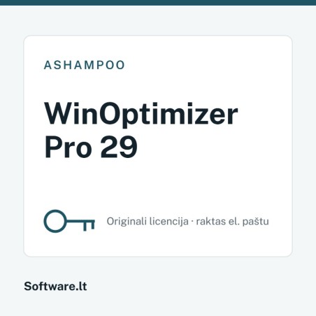 Ashampoo WinOptimizer Pro 29 – 1 datoram, Beztermiņa licence