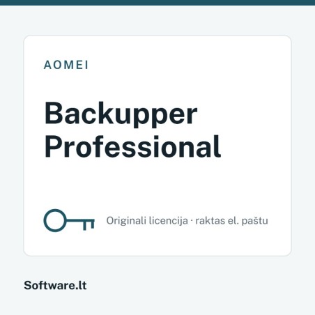 AOMEI Backupper Professional – 2 datoriem, 1 gads