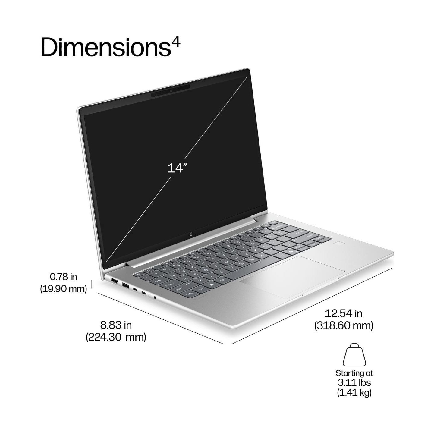 HP ProBook 4 G2a 14 - Ryzen 5 230, 16GB, 512GB SSD, 14 WUXGA 300-nit AG, 1080p non-IR cam, NO WWAN-readyness, FPR, US backlit ke