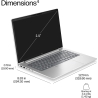 HP ProBook 4 G2a 14 - Ryzen 5 230, 16GB, 512GB SSD, 14 WUXGA 300-nit AG, 1080p non-IR cam, NO WWAN-readyness, FPR, US backlit ke