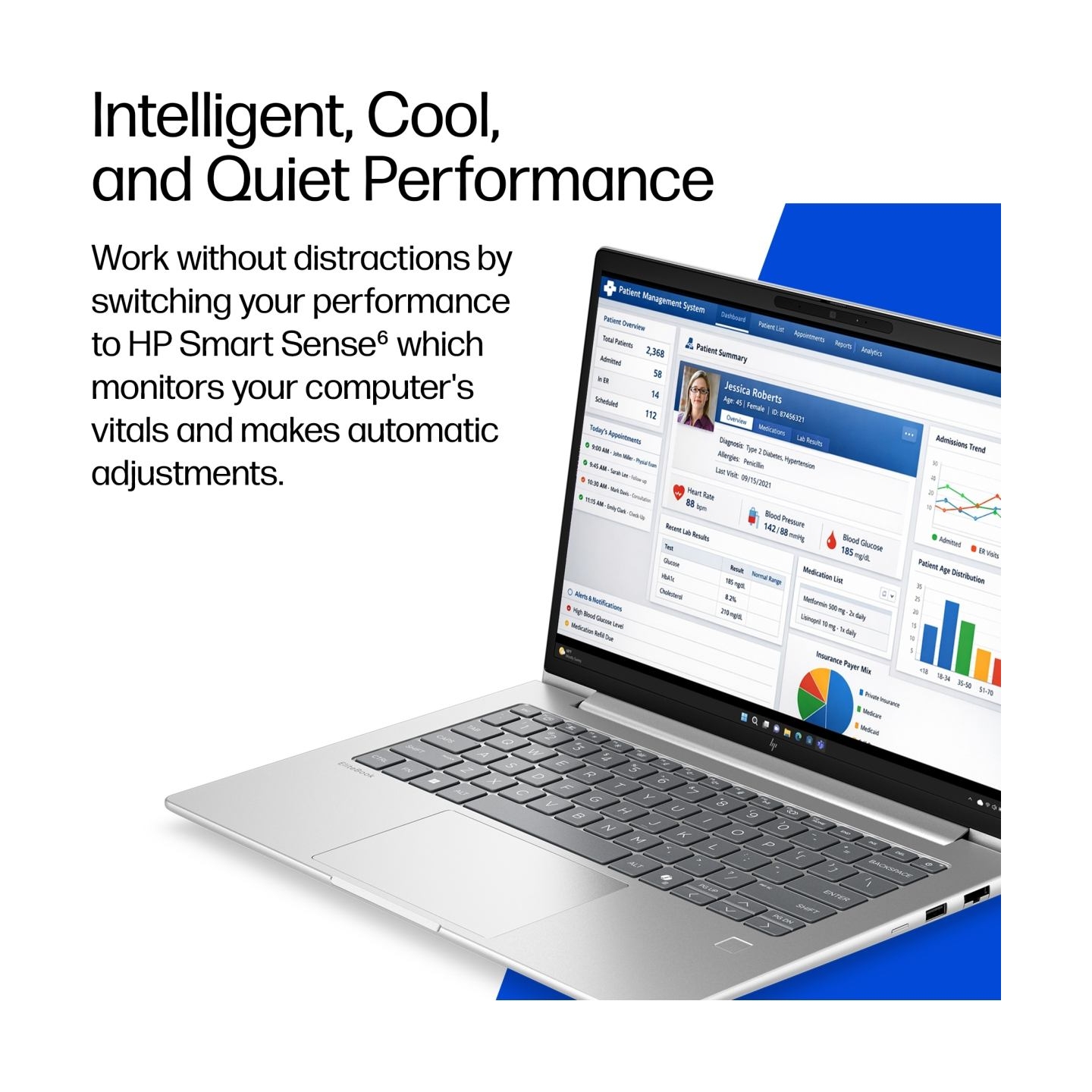 HP EliteBook 6 G2i 14 - Ultra 5-325, 16GB, 512GB SSD, 14 WUXGA 400-nit AG, 5MP IR cam, NO WWAN-readyness, Smartcard, FPR, US bac