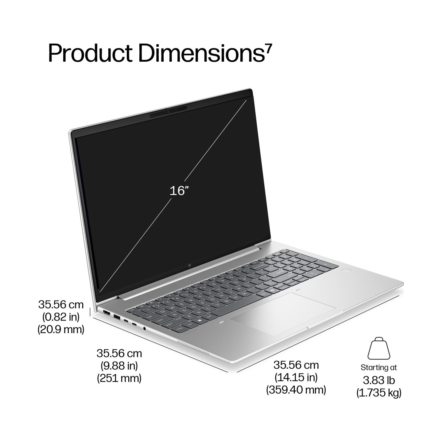 HP EliteBook 6 G2i 16 - Ultra 5-325, 32GB, 512GB SSD, 16 WUXGA 400-nit AG, 5MP IR cam, NO WWAN-readyness, Smartcard, FPR, US bac
