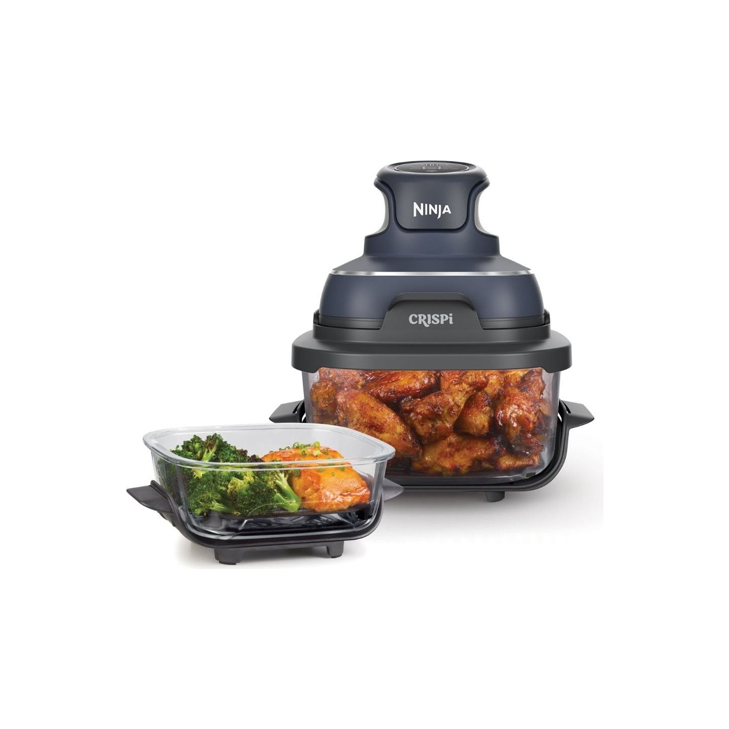 Ninja | 4-in-1 Portable Glass Air Fryer | FN101EUGY Crispi | Power 1700 W | Capacity 3.8 L | Blue/Black