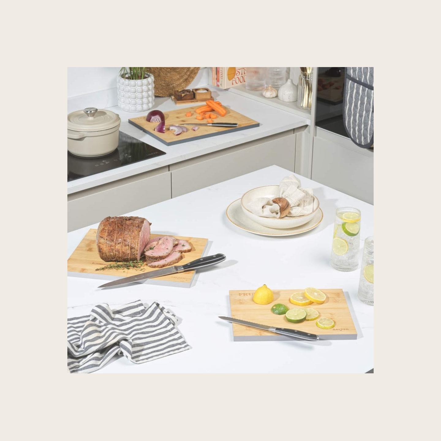 Salter BW072812EU7 3 Piece Bamboo Chopping Board Set