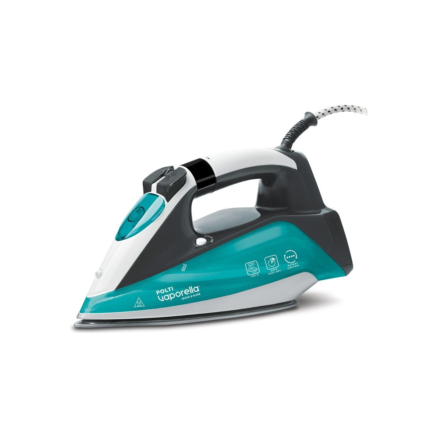Polti Iron PLEU0253 Vaporella Quick & Slide QS220 Steam Iron 2400 W Water tank capacity 350 ml Continuous steam 40 g/min White/B