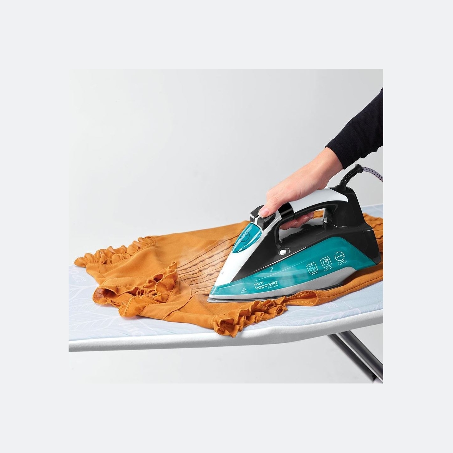 Polti Iron PLEU0253 Vaporella Quick & Slide QS220 Steam Iron 2400 W Water tank capacity 350 ml Continuous steam 40 g/min White/B