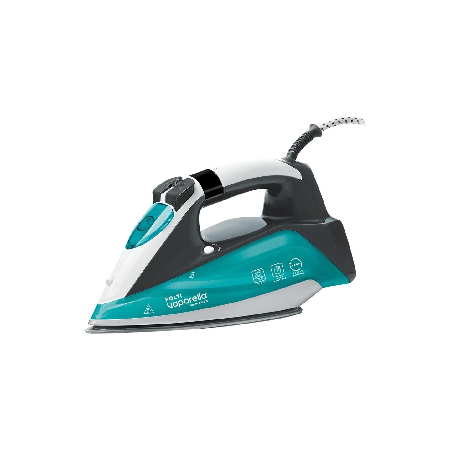 Polti Iron PLEU0253 Vaporella Quick & Slide QS220 Steam Iron 2400 W Water tank capacity 350 ml Continuous steam 40 g/min White/B