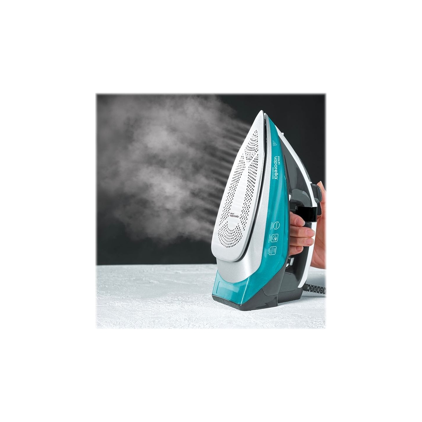 Polti Iron PLEU0253 Vaporella Quick & Slide QS220 Steam Iron 2400 W Water tank capacity 350 ml Continuous steam 40 g/min White/B