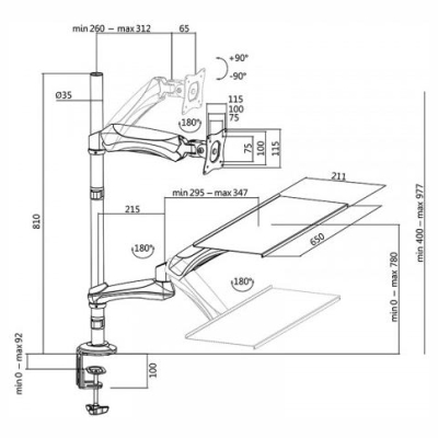 Logilink BP0030 Sit-stand WS mount