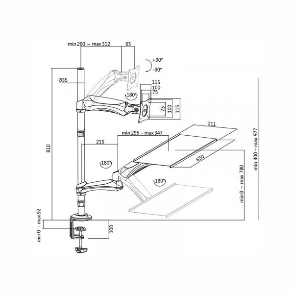 Logilink BP0030 Sit-stand WS mount