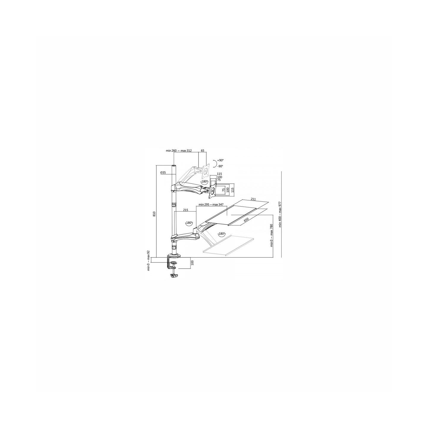 Logilink BP0030 Sit-stand WS mount