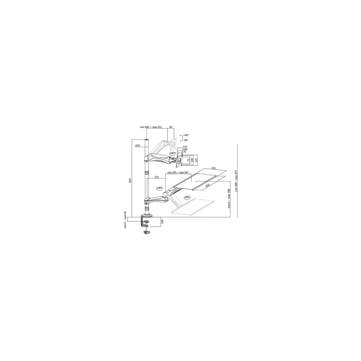 Logilink BP0030 Sit-stand WS mount