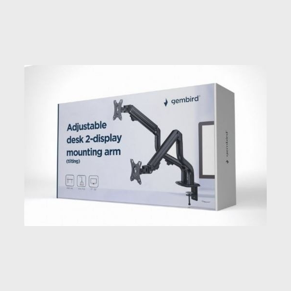 Gembird Adjustable desk 2-display